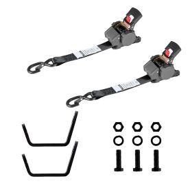 Wheel Chock Tie-Down Kit, Fixed Trailer Tie Down Strap, Car Tie Down Kit with S-Hook