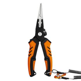 Multi-Functional Fishing Shears Line Cutters Loop Openers Hook Removers (Color: Orange, Accessory Type: Fishing Supplies)
