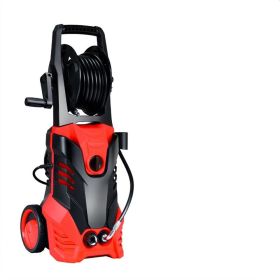 3000 PSI Electric High Pressure Washer with 5 Nozzles and Hose Reel (Color: Red)
