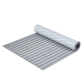 Boat Flooring, EVA Foam Boat Decking 94.5" x 35.4", Non-Slip Self-Adhesive Flooring, 23.2 sq.ft Marine Carpet for Boats, Yacht, Pontoon, Kayak De (Color: Gray + Black, size: 94.5" x 35.4" x 0.24")